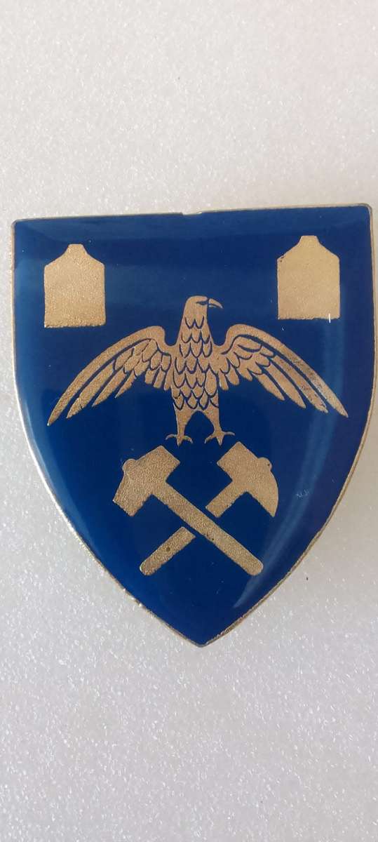 SADF / SA ARMY PRESIDENT KRUGER REGIMENT SHOULDER FLASH - WITH MODIFIED PINS