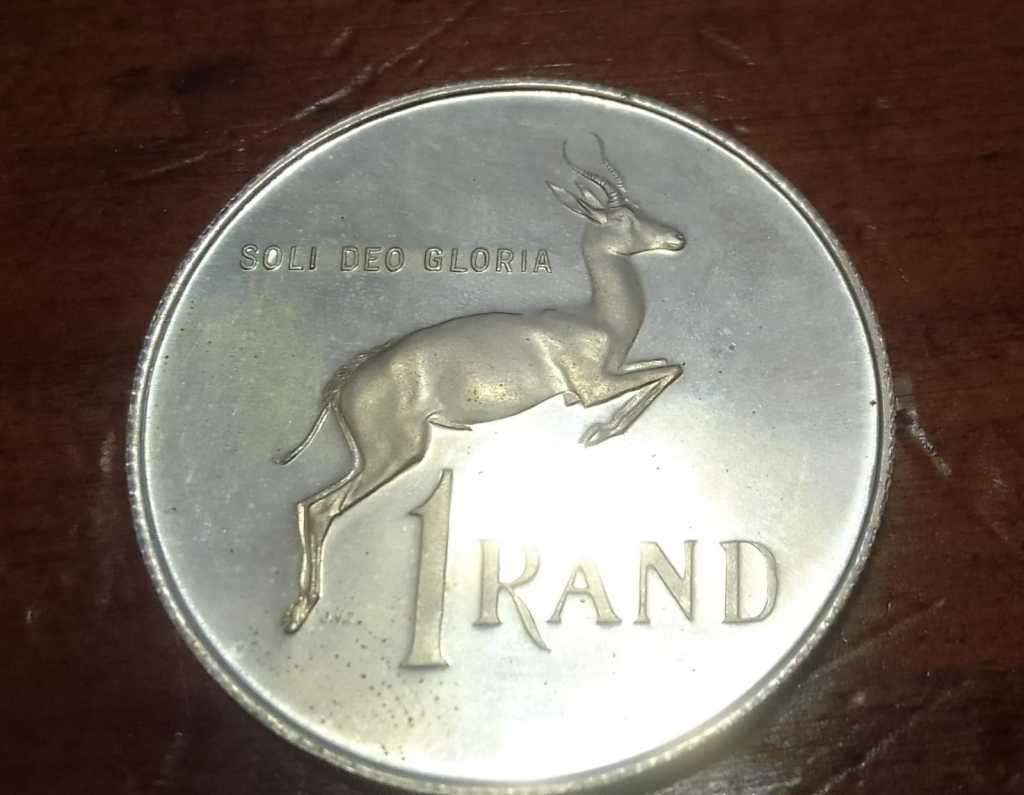 LOW START !!!  1967 R1 (S.A.) SILVER COIN - VERWOERD- (AFRIKAANS)