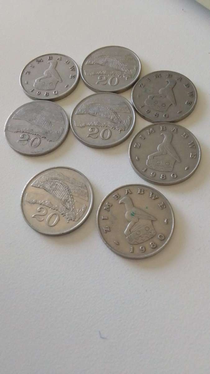 ZIMBABWE TWENTY CENTS NICKEL COIN -BID PER COIN