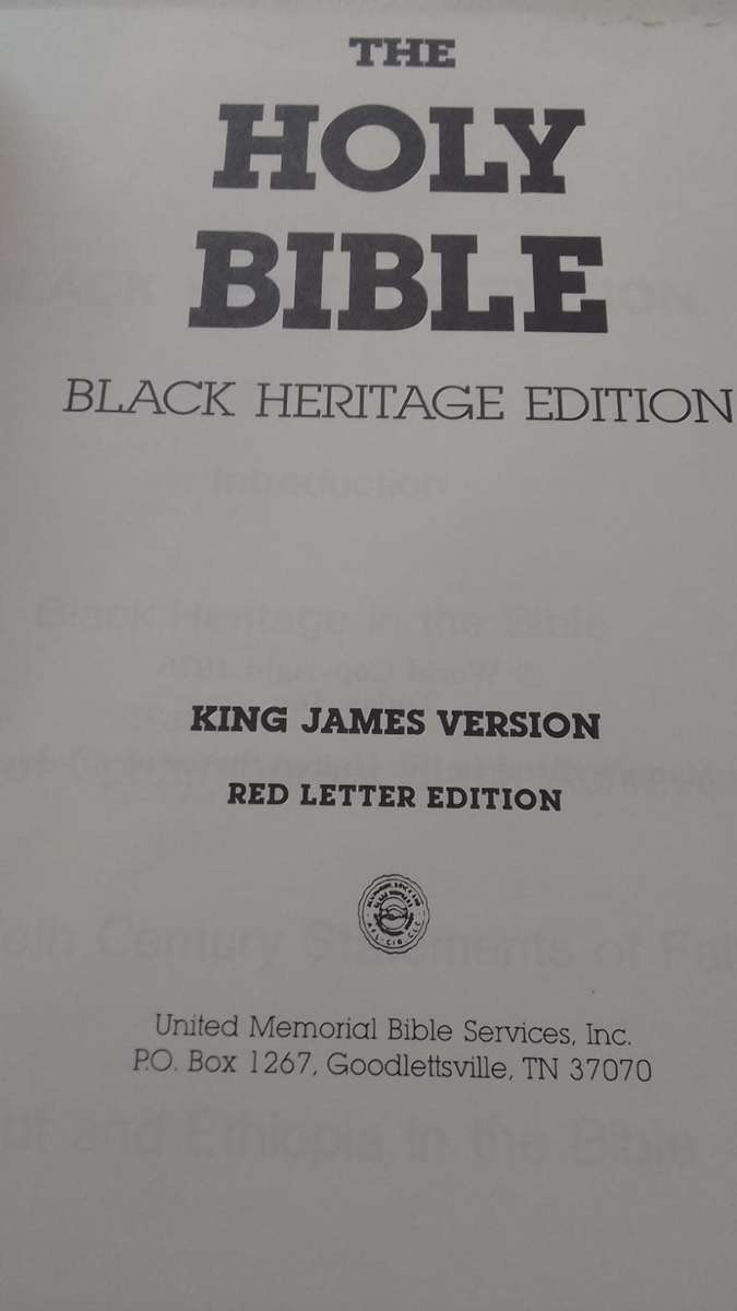 King James Version (KJV) Large Print Family Bible - Black Heritage Edition