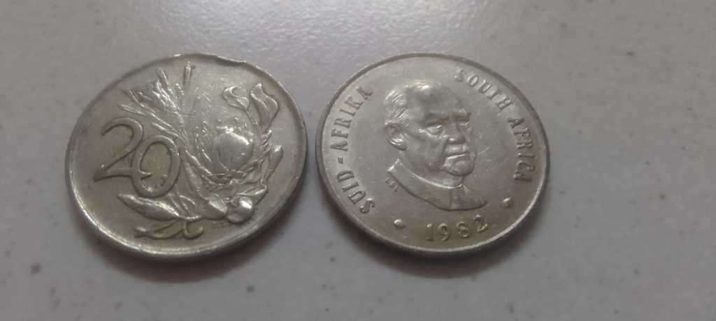 1982 RSA TWENTY CENT NICKEL (BID PER COIN)