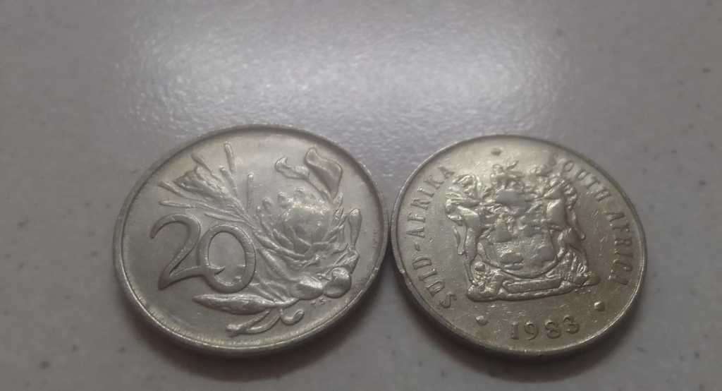 1983 RSA TWENTY CENT NICKEL (BID PER COIN)