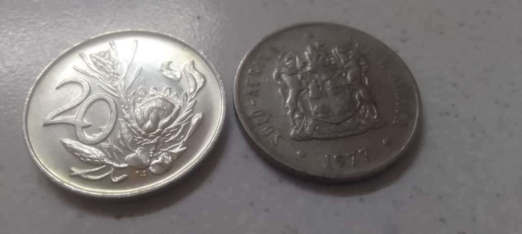 1977 RSA TWENTY CENT NICKEL COIN