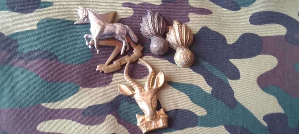 SADF/SA ARMY  LOT OF CAP BADGES - NO PINS