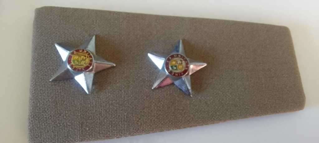 SADF / SA ARMY LIEUTENANT  EPAULETTE RANK  - SINGLE BOARD