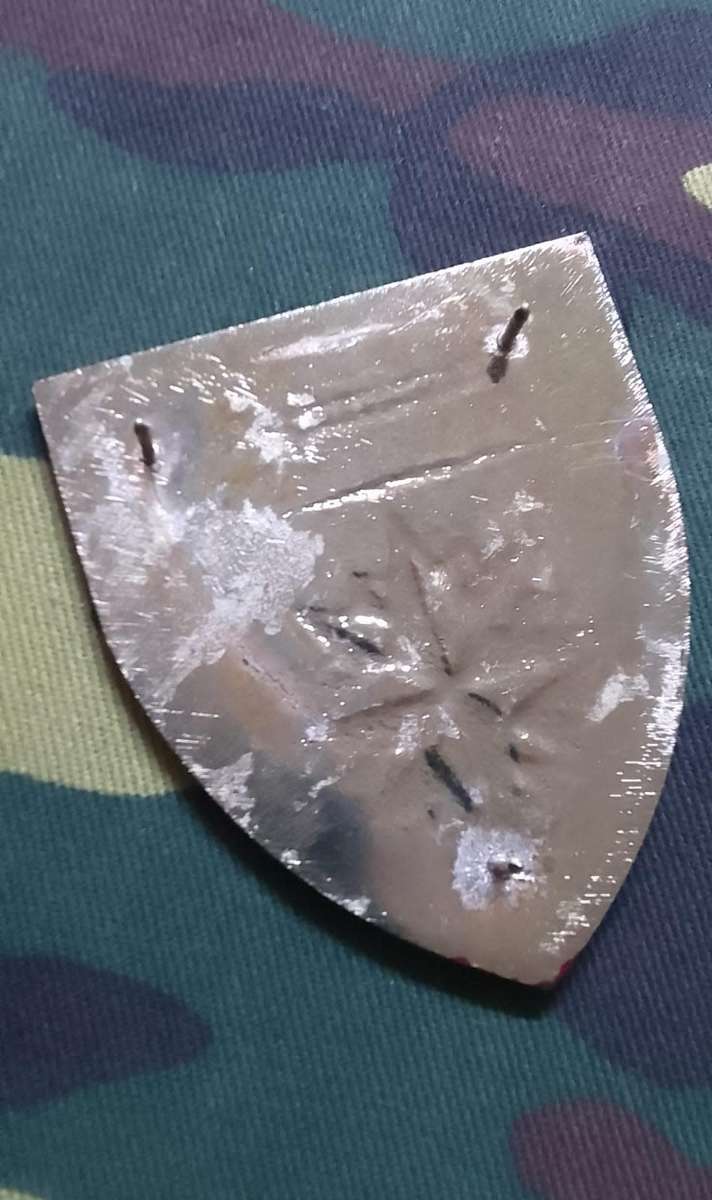 SADF/ SA ARMY  SPECIAL FORCES SCHOOL SHOULDER FLASH  ---with pins