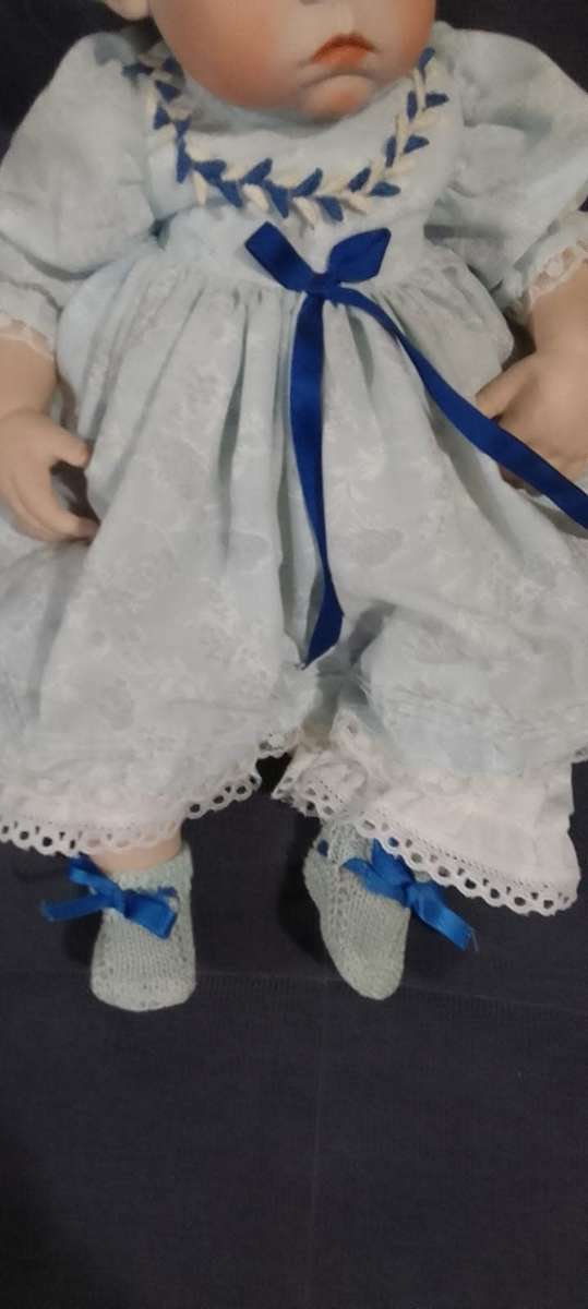 PORCELAIN DOLL - vintage medium size- 50 cm long