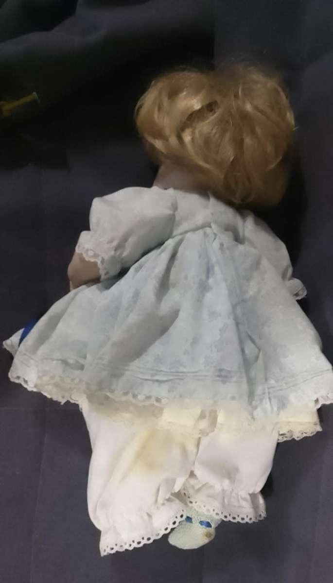 PORCELAIN DOLL - vintage medium size- 50 cm long