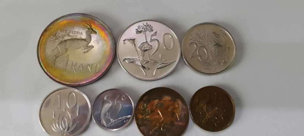 1968 RSA PROOF SET WITH SILVER R1 IN  BLUE SA MINT BOX