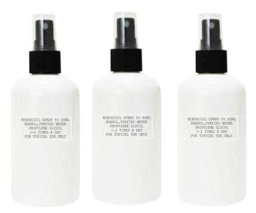 Minoxidil spray 5% for hair loss 60ml (3 month supply)