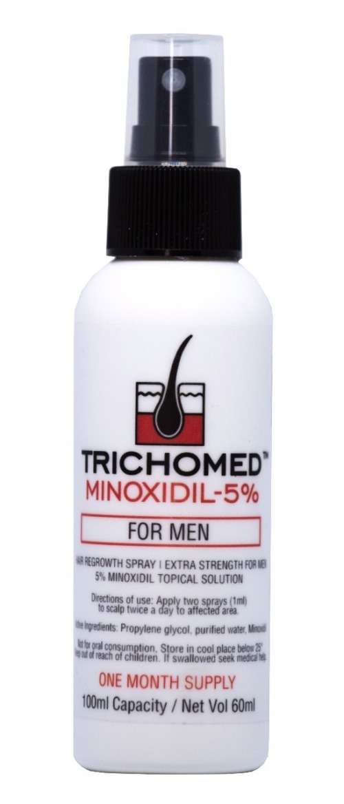 Trichomed Minoxidil spray 5% for hair loss 60ml (1 month supply)