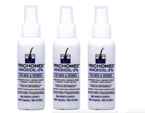 TrichoMed Minoxidil Spray FOR WOMAN 2% For Hair Loss - 60ml (6 Month Supply)