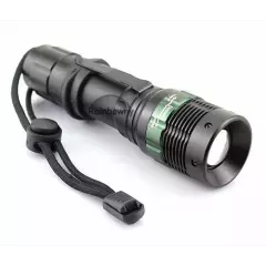 LED Flashlight Rechargeable Torch with Clip and Zoom