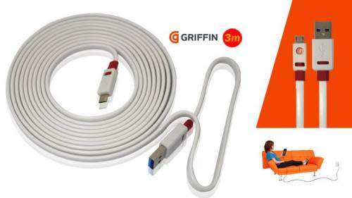 3 meter GRIFFIN Premium Flat USB Cable for Iphone