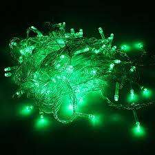 10 Meter, 100 Leds, fairy light string white / green
