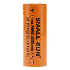26650 3.7V 4800 mah - rechargable battery small Sun Li-ion