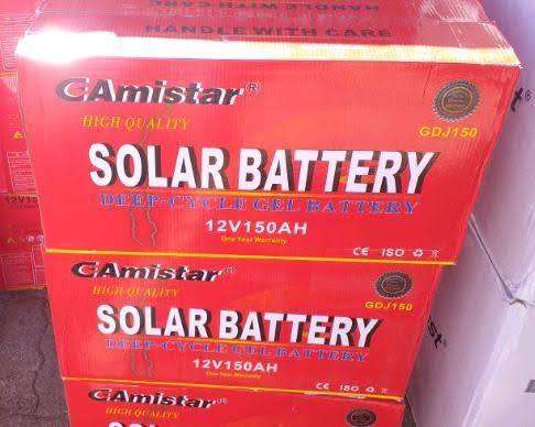 150 Ah Gamistar or Goldshine solar Gel battery