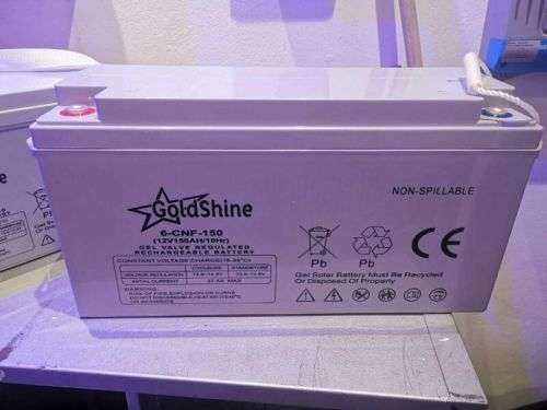 150 Ah Gamistar or Goldshine solar Gel battery