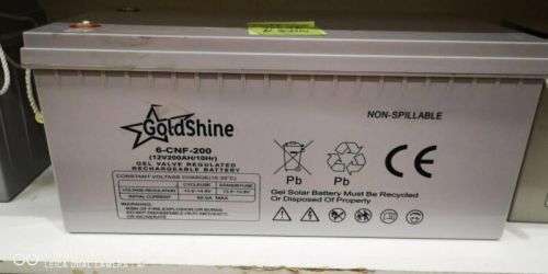200 Ah Gamistar or Goldshine solar Gel battery