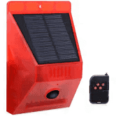 Solar alarm with remote