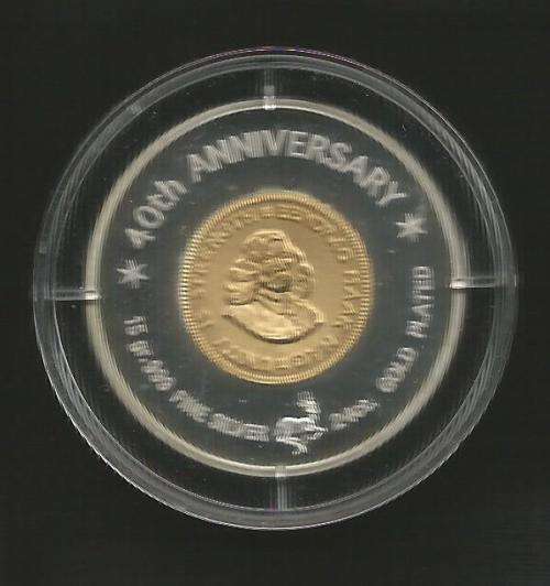 Gold - Rand 40th anniversary Commemorative Medal 15g .999 fine silver