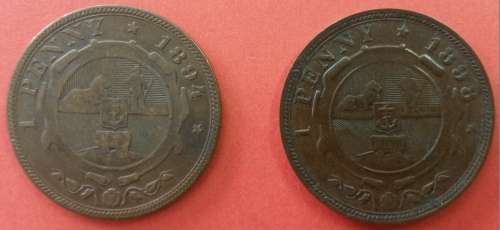2 x ZAR Penny's (1894 & 1898)