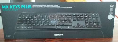Logitech MX Keys Plus - Advanced Wireless Illuminated Keyboard with Palm Rest (Graphite colour)
