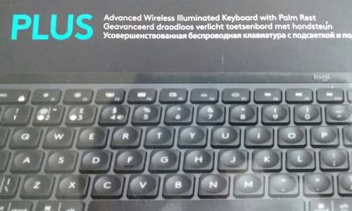Logitech MX Keys Plus - Advanced Wireless Illuminated Keyboard with Palm Rest (Graphite colour)