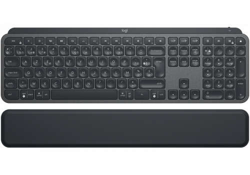 Logitech MX Keys Plus - Advanced Wireless Illuminated Keyboard with Palm Rest (Graphite colour)