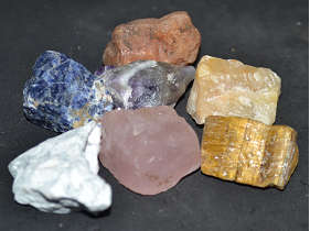 7 Large Rough Chakra Stones