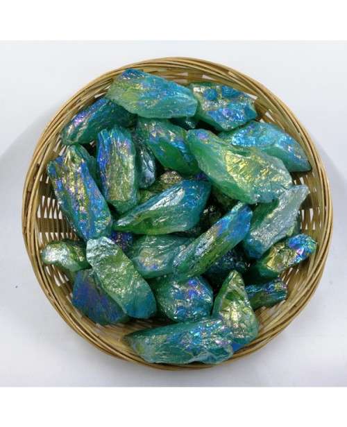 Aura Quartz Green Rough Point  250gram for enhancing love and abundance