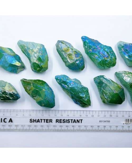 Aura Quartz Green Rough Point  250gram for enhancing love and abundance