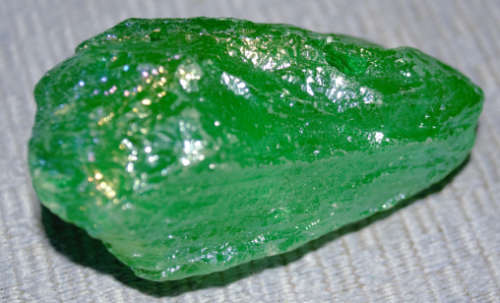 Large  Aura Quartz Green Rough Point enhancing love and abundance