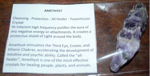 Rough Amethyst   protects you from all kinds of harmful energies