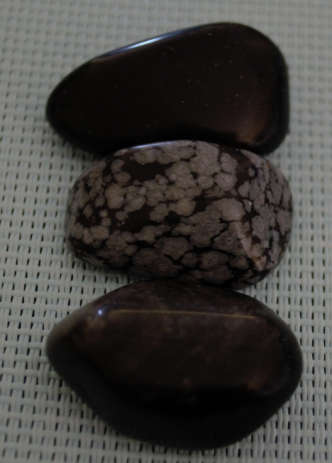 Large Snowflake Obsidian, Black Obsidian and Gold Sheen Obsidian `Wizards Stone`