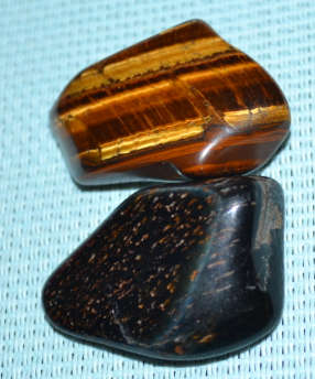 Large Blue Tigers Eye  " Hawks Eye" and Golden Tigers's eye