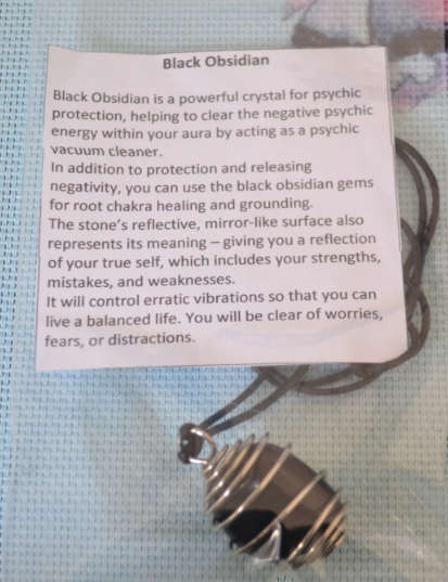 Black Obsidian  Pendant   strong psychic protection stone