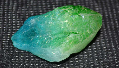 Large  Aura Quartz Green Rough Point enhancing love and abundance "high vibrations"