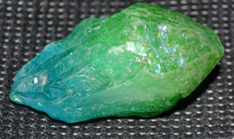 Large  Aura Quartz Green Rough Point enhancing love and abundance "high vibrations"