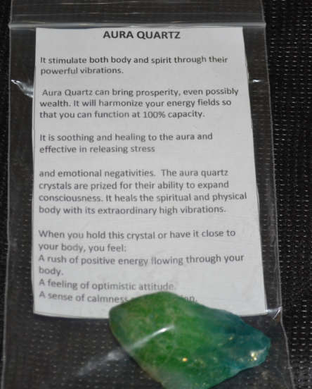 Large  Aura Quartz Green Rough Point enhancing love and abundance "high vibrations"