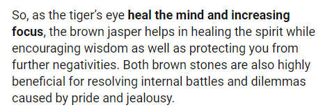 Large Jasper and Tigers Eye   Very Strong Crystal combination