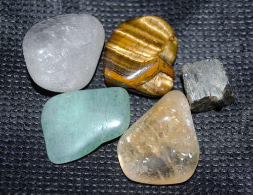 5 Large Crystals Potent Abundance, Protection, Vitality