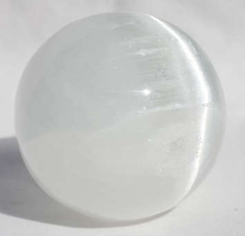Selenite Tumbled Stone 3cm in diameter   Aura Cleansing they glow with a shimmery, pearl-like lustre