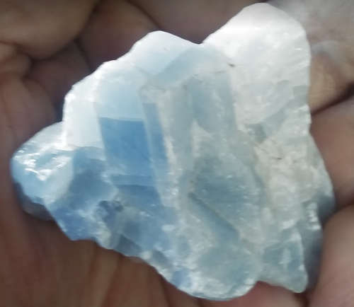 Blue calcite WATER ELEMENT HEALING STONE offers mental and etheric protection