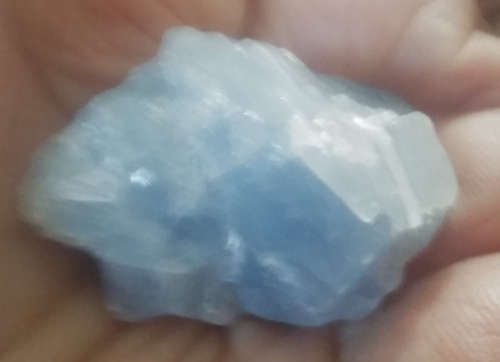 Blue calcite WATER ELEMENT HEALING STONE offers mental and etheric protection