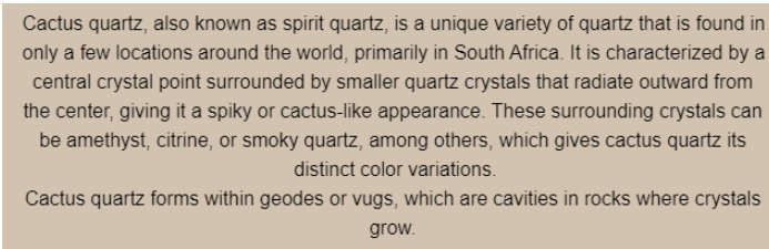 Cactus Quartz from Boekenhout