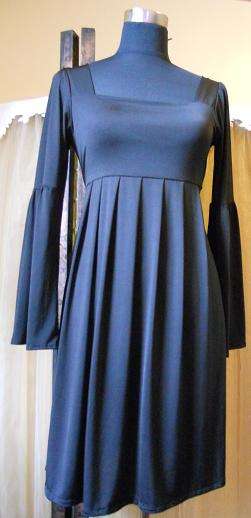 Elegant long sleeve black dress size  MEDIUM