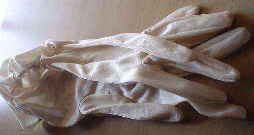 Beige gloves