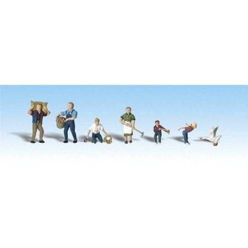 Woodlands Scenics : 7 pc x Farm People (HO)