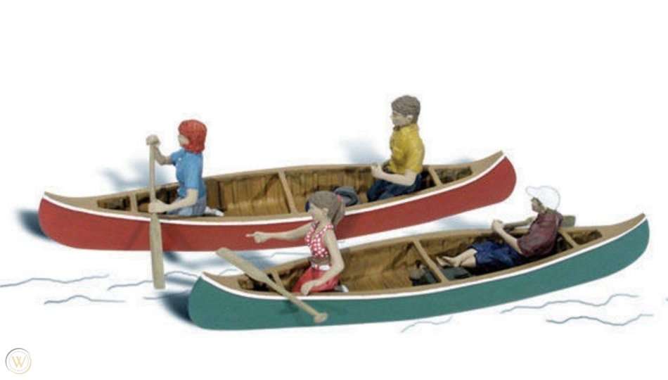 Woodlands Scenics : 8 pc x Canoes (HO)